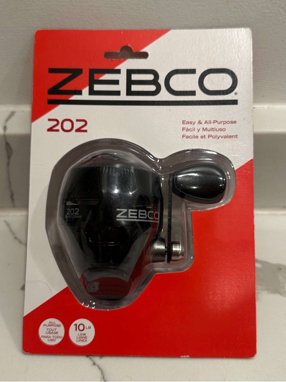 Zebco 202 Fishing Reel - Black & Red Packaging